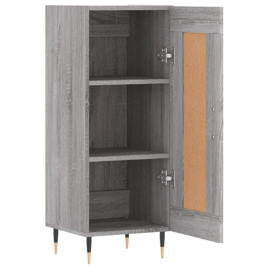 Buffet Sonoma gris 34,5x34x90 cm Bois d'ingénierie - 6