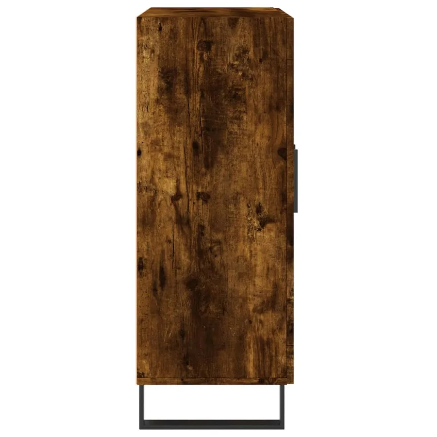 Buffet chêne fumé 69,5x34x90 cm bois d'ingénierie - 7