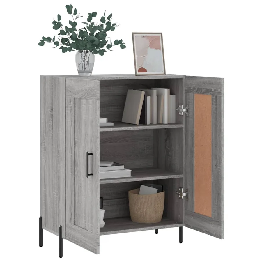 Buffet sonoma gris 69,5x34x90 cm bois d'ingénierie - 4