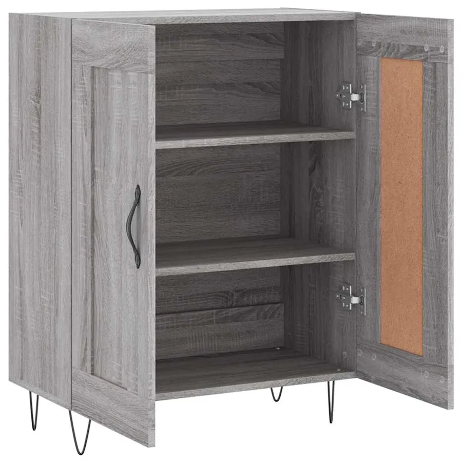 Buffet sonoma gris 69,5x34x90 cm bois d'ingénierie - 5