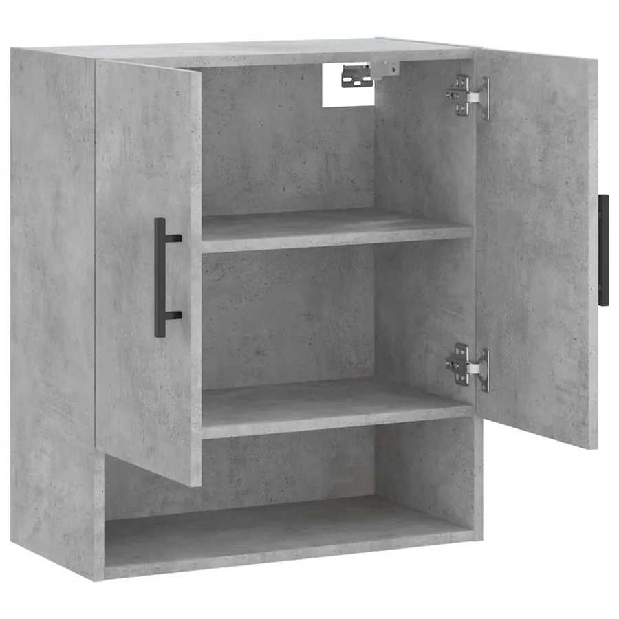 Armoire murale gris béton 60x31x70 cm bois d'ingénierie - 6