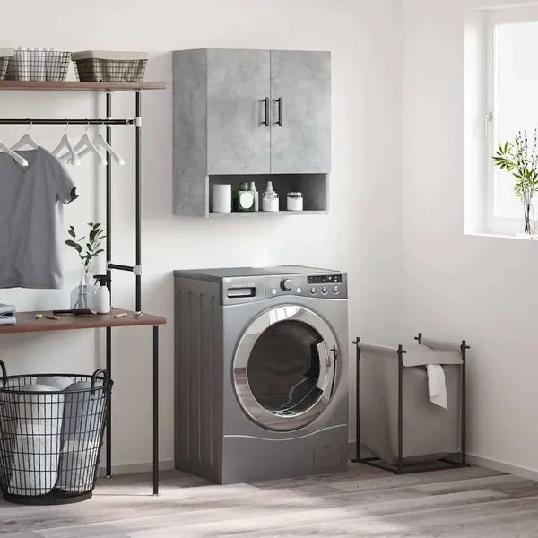 Armoire murale gris béton 60x31x70 cm bois d'ingénierie