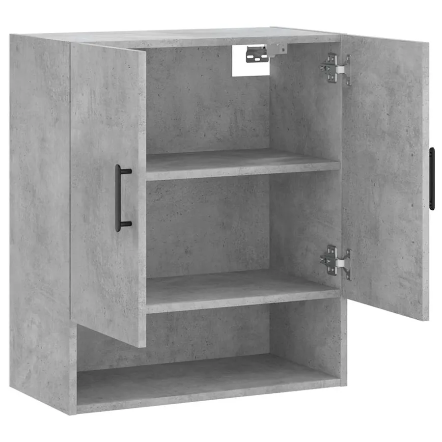 Armoire murale gris béton 60x31x70 cm bois d'ingénierie - 6