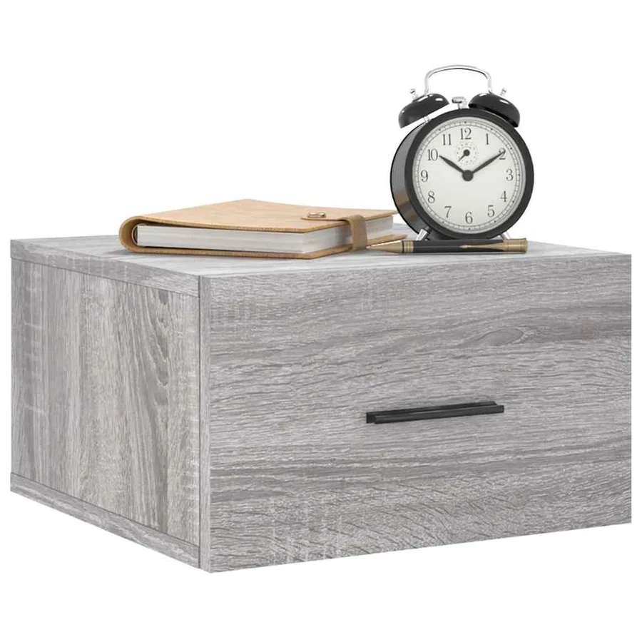 Tables de chevet murales 2 pcs sonoma gris 35x35x20 cm - 3