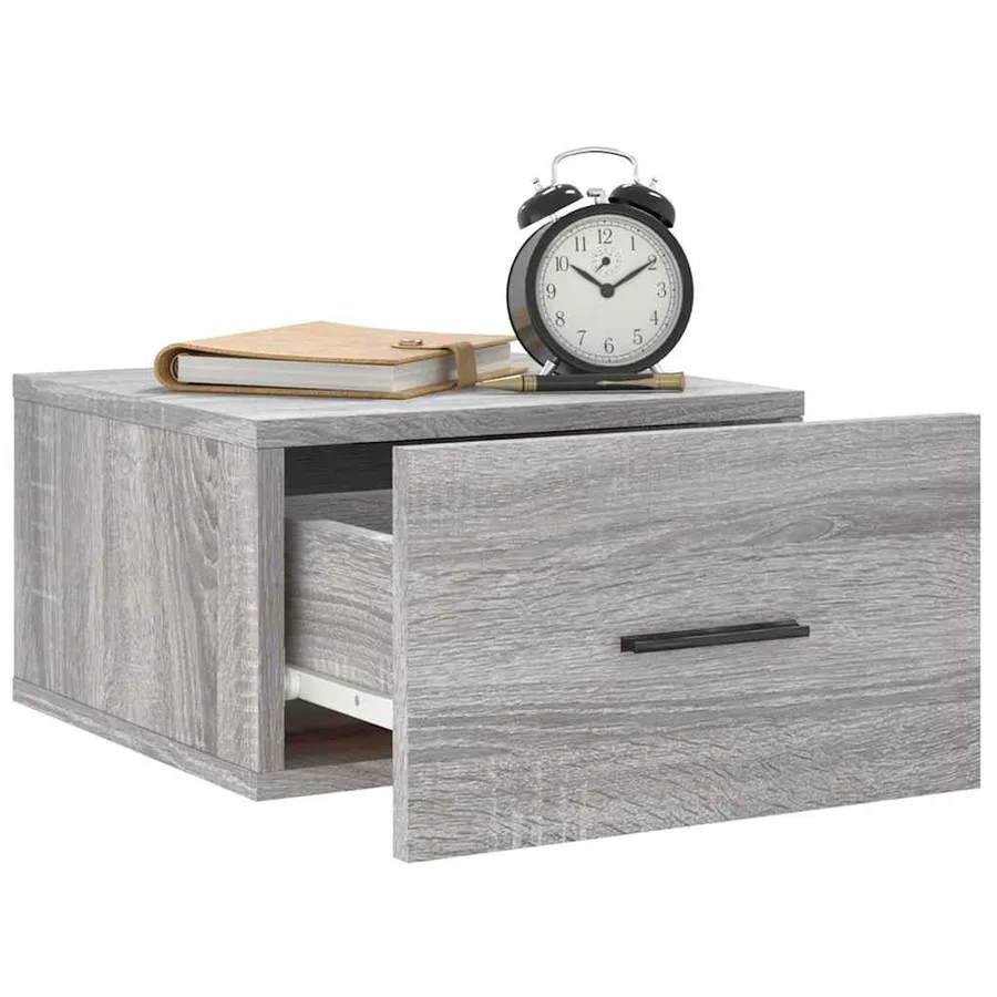 Tables de chevet murales 2 pcs sonoma gris 35x35x20 cm - 4