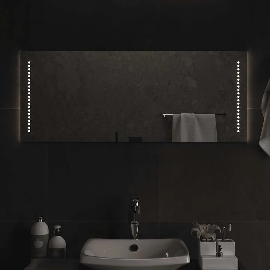 Miroir de salle de bain à LED 100x40 cm