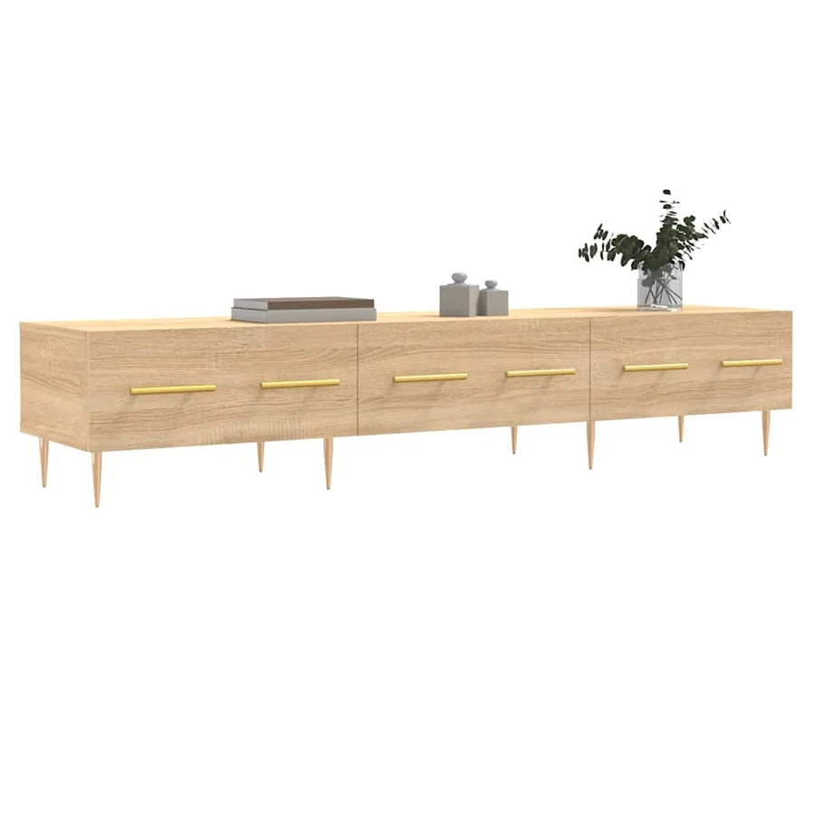 Meuble TV chêne sonoma 150x36x30 cm bois d'ingénierie - 3