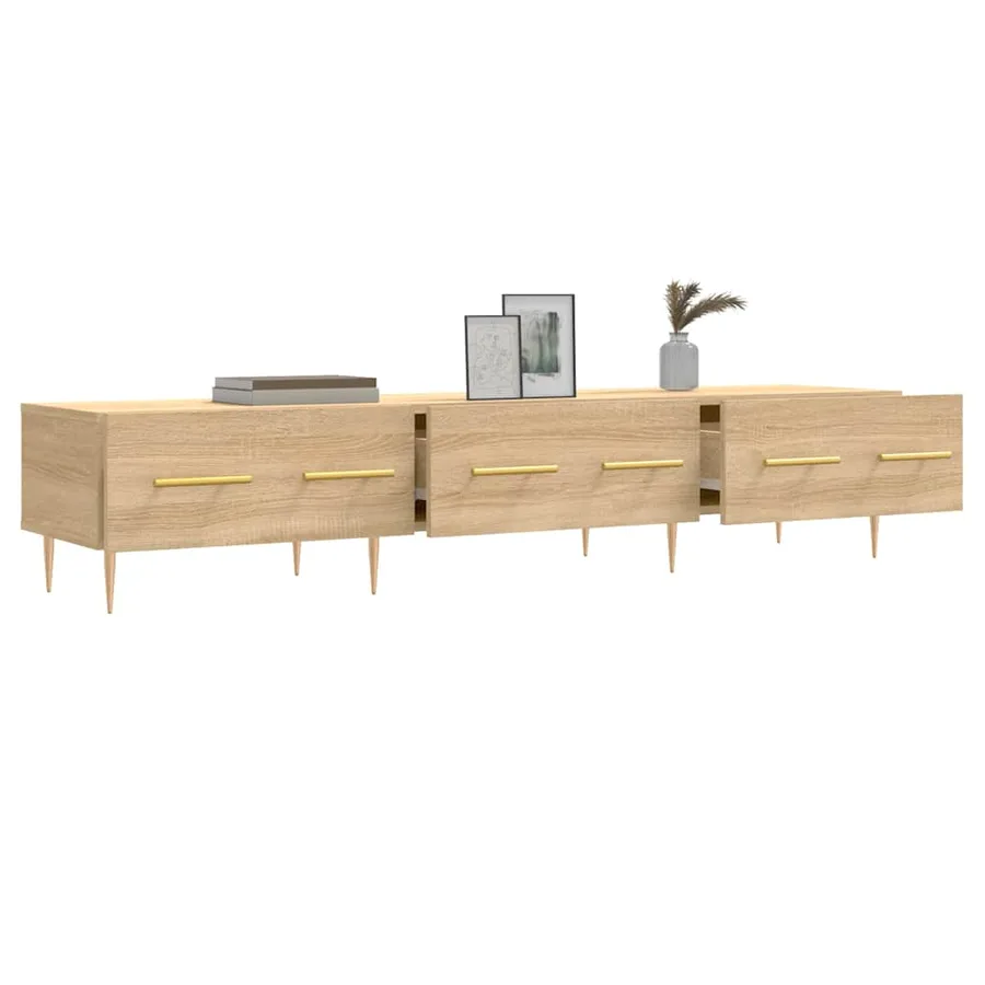 Meuble TV chêne sonoma 150x36x30 cm bois d'ingénierie - 4