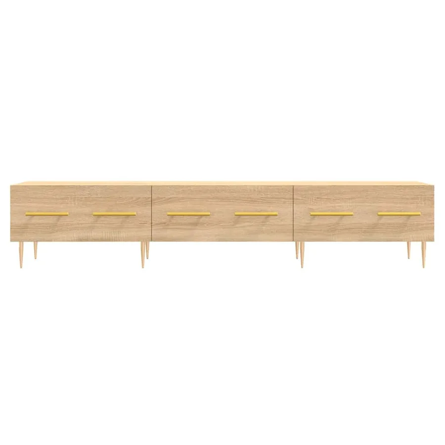 Meuble TV chêne sonoma 150x36x30 cm bois d'ingénierie - 5