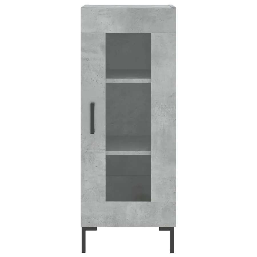 Buffet Gris béton 34,5x34x90 cm Bois d'ingénierie - 5