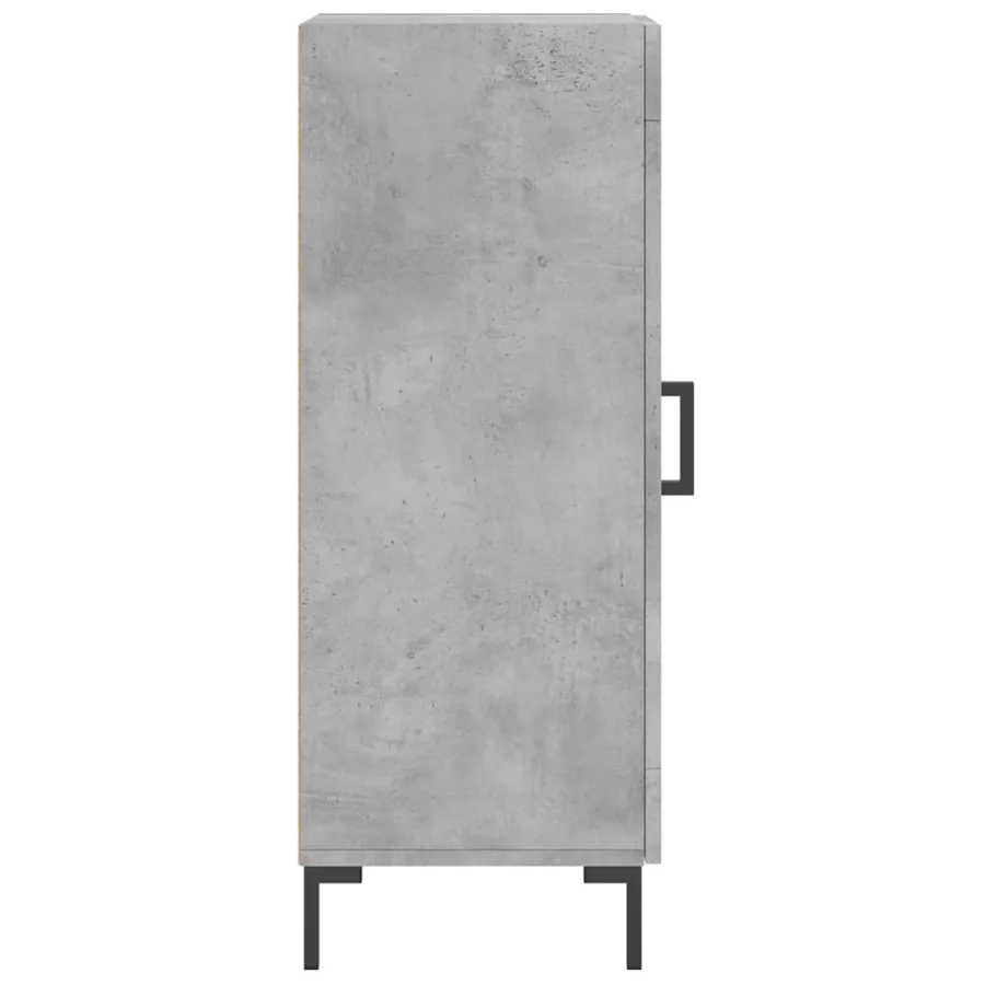 Buffet Gris béton 34,5x34x90 cm Bois d'ingénierie - 7