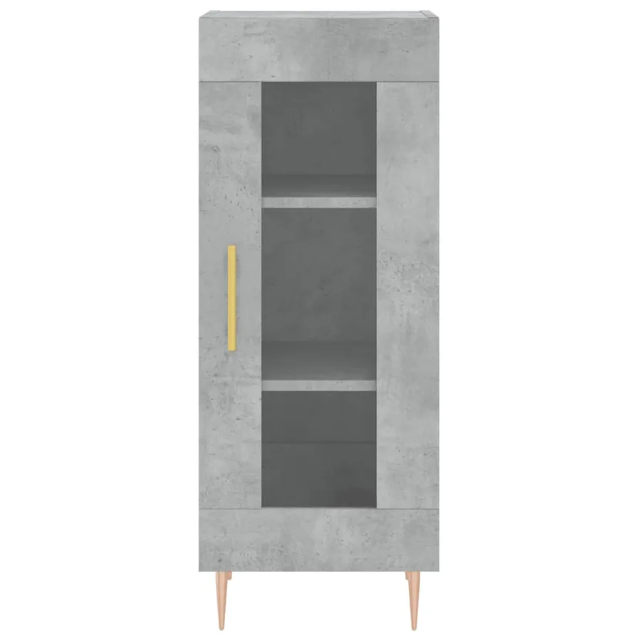 Buffet Gris béton 34,5x34x90 cm Bois d'ingénierie - 5