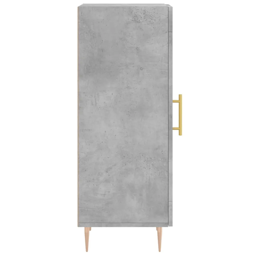 Buffet Gris béton 34,5x34x90 cm Bois d'ingénierie - 7
