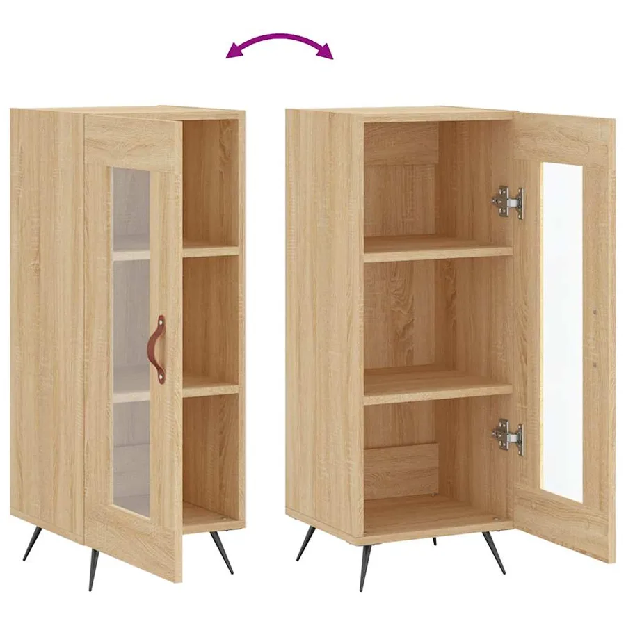 Buffet Chêne sonoma 34,5x34x90 cm Bois d'ingénierie - 9