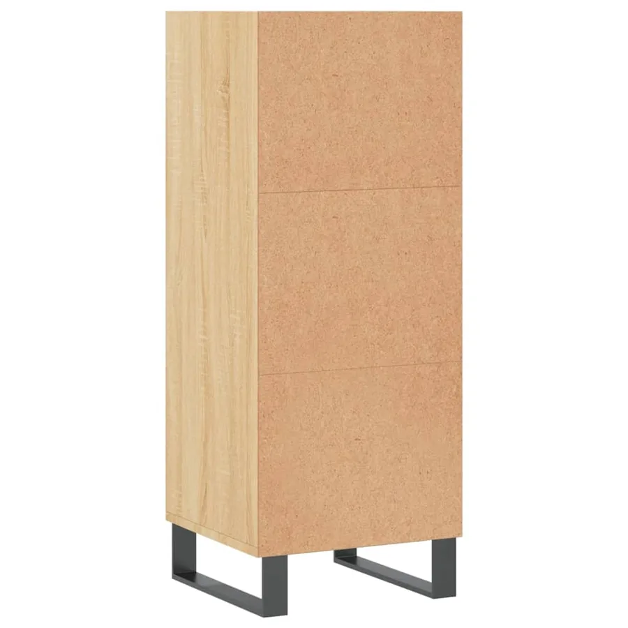Buffet chêne sonoma 34,5x32,5x90 cm bois d'ingénierie - 6