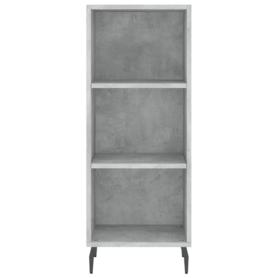 Buffet gris béton 34,5x32,5x90 cm bois d'ingénierie - 4
