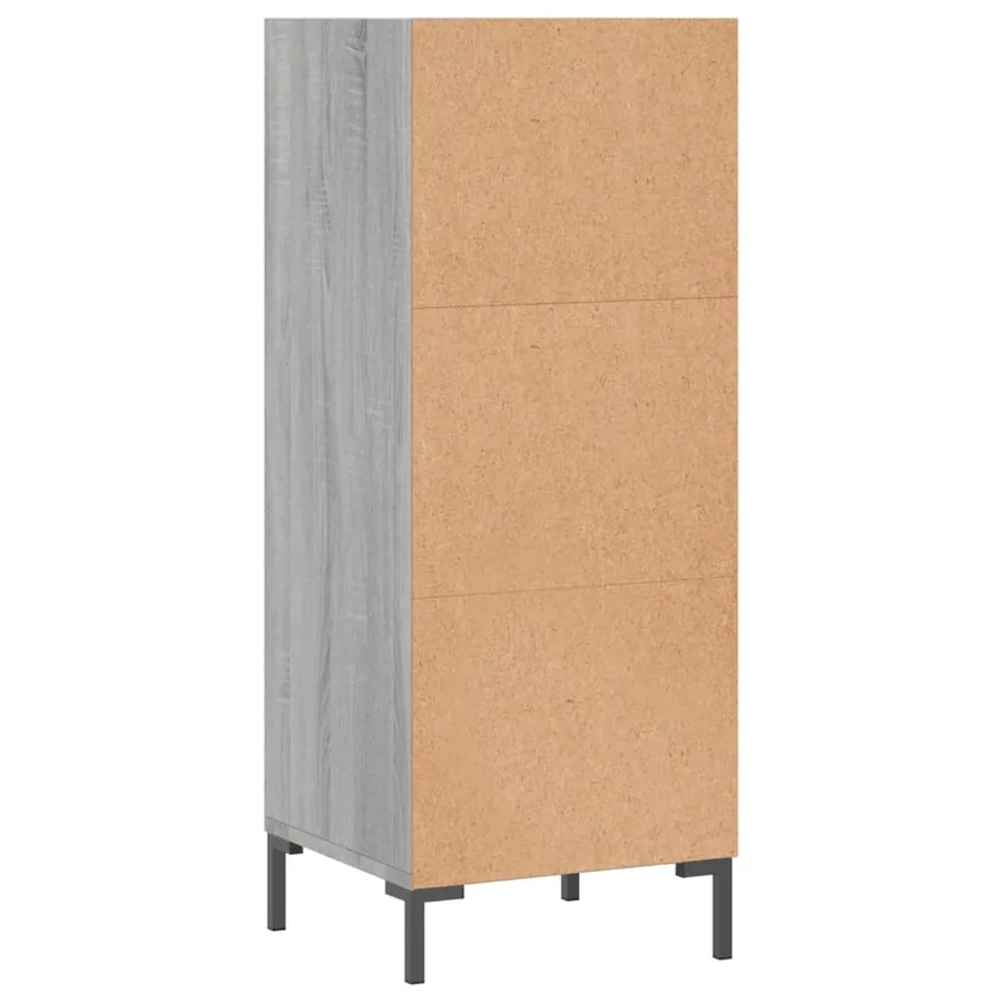 Buffet sonoma gris 34,5x32,5x90 cm bois d'ingénierie - 6