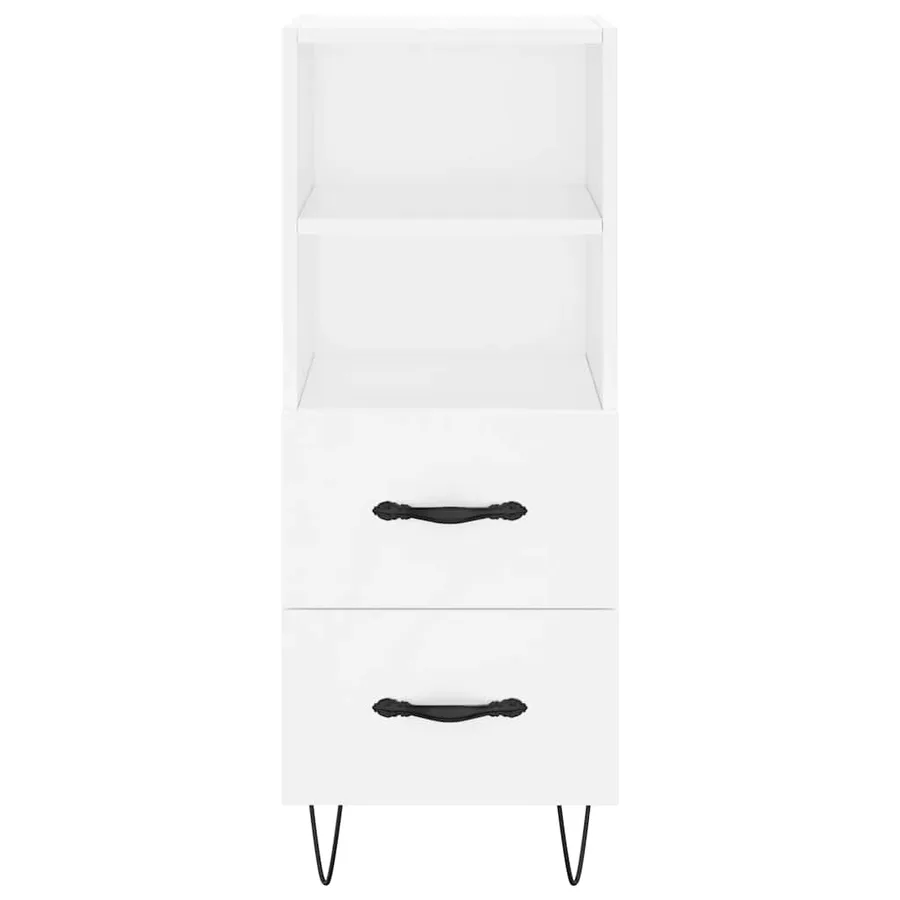 Buffet blanc 34,5x34x90 cm bois d'ingénierie - 6