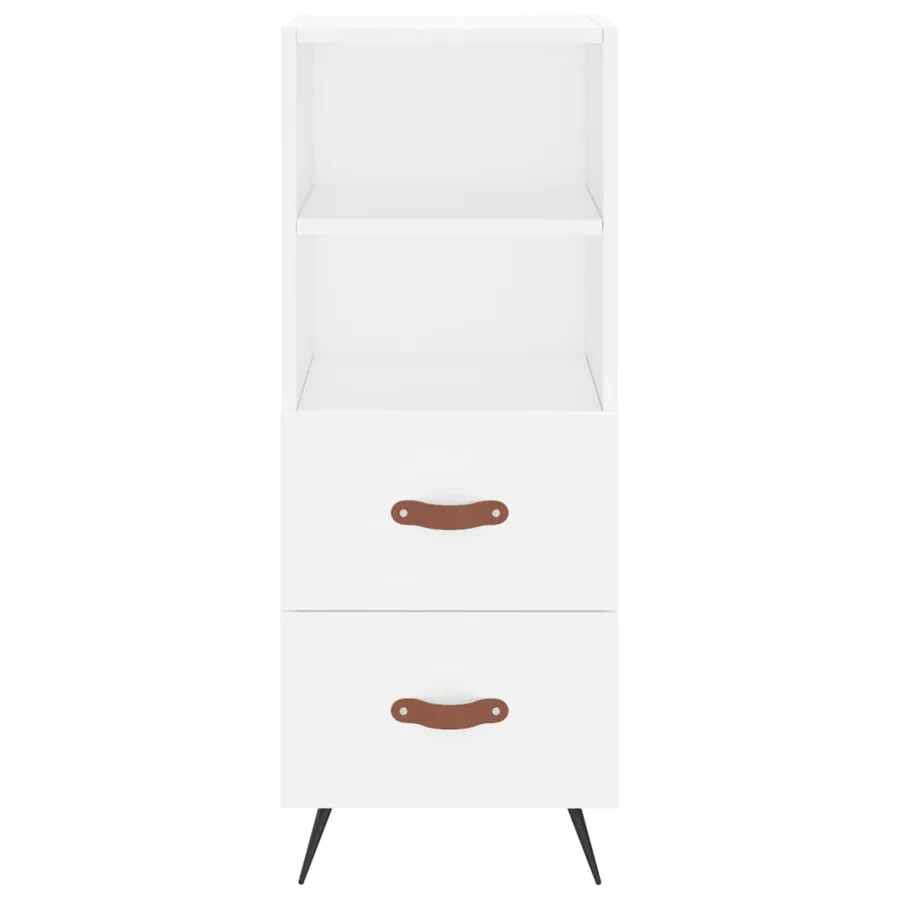 Buffet blanc 34,5x34x90 cm bois d'ingénierie - 6
