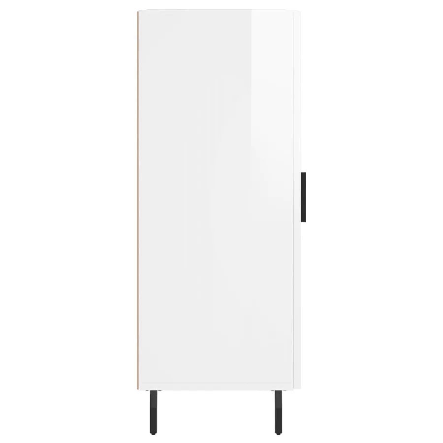 Buffet Blanc brillant 34,5x34x90 cm Bois d'ingénierie - 7