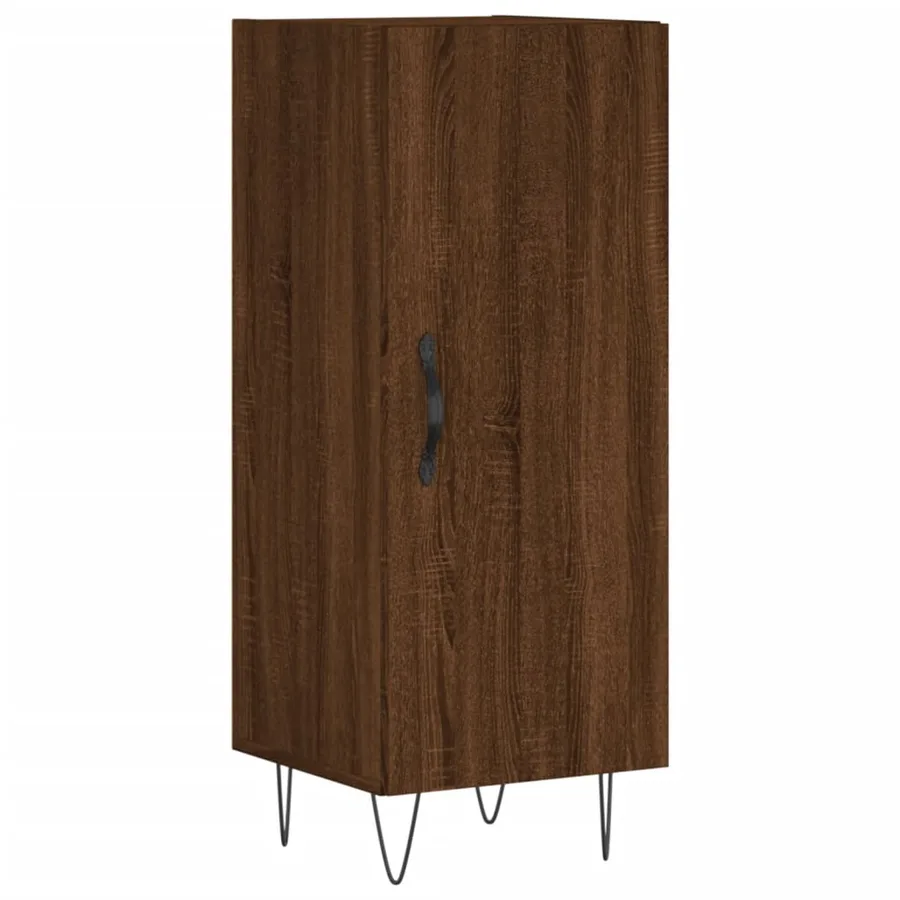 Buffet Chêne marron 34,5x34x90 cm Bois d'ingénierie - 2