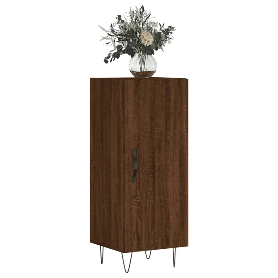 Buffet Chêne marron 34,5x34x90 cm Bois d'ingénierie - 3