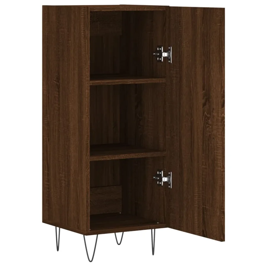 Buffet Chêne marron 34,5x34x90 cm Bois d'ingénierie - 6