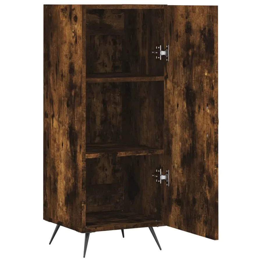 Buffet Chêne fumé 34,5x34x90 cm Bois d'ingénierie - 5