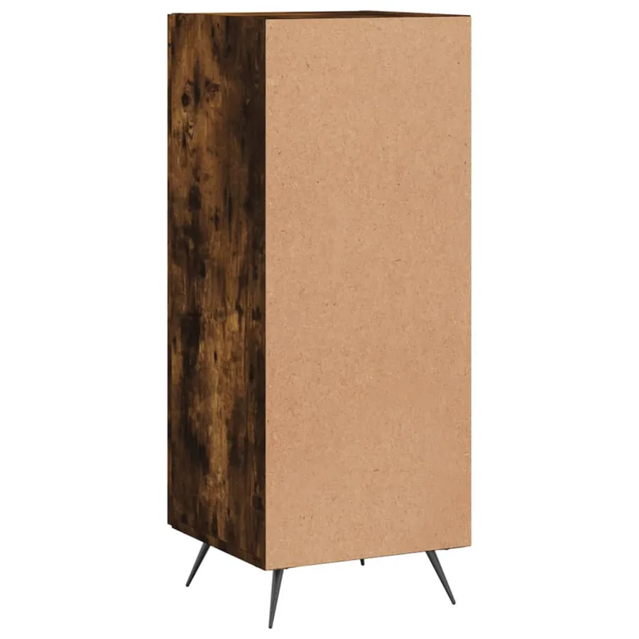 Buffet Chêne fumé 34,5x34x90 cm Bois d'ingénierie - 8