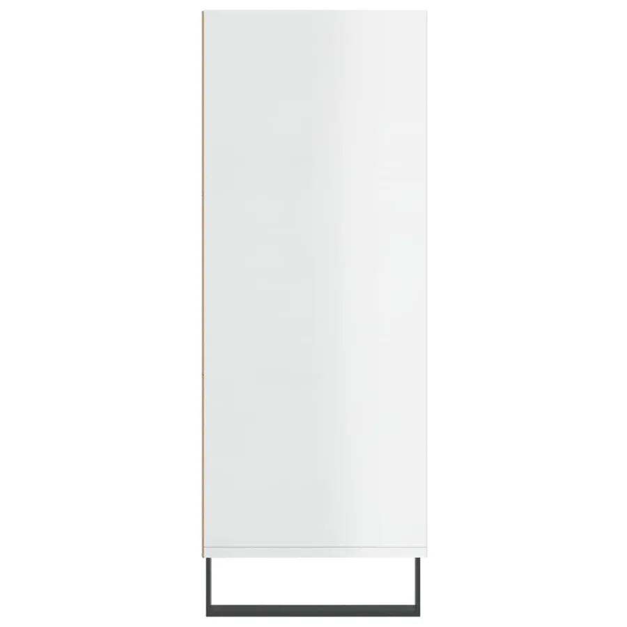 Armoire à étagères blanc brillant 69,5x32,5x90 cm - 5