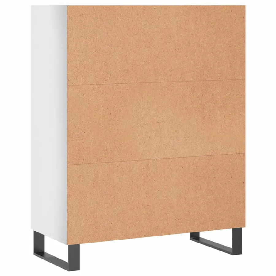 Armoire à étagères blanc brillant 69,5x32,5x90 cm - 6