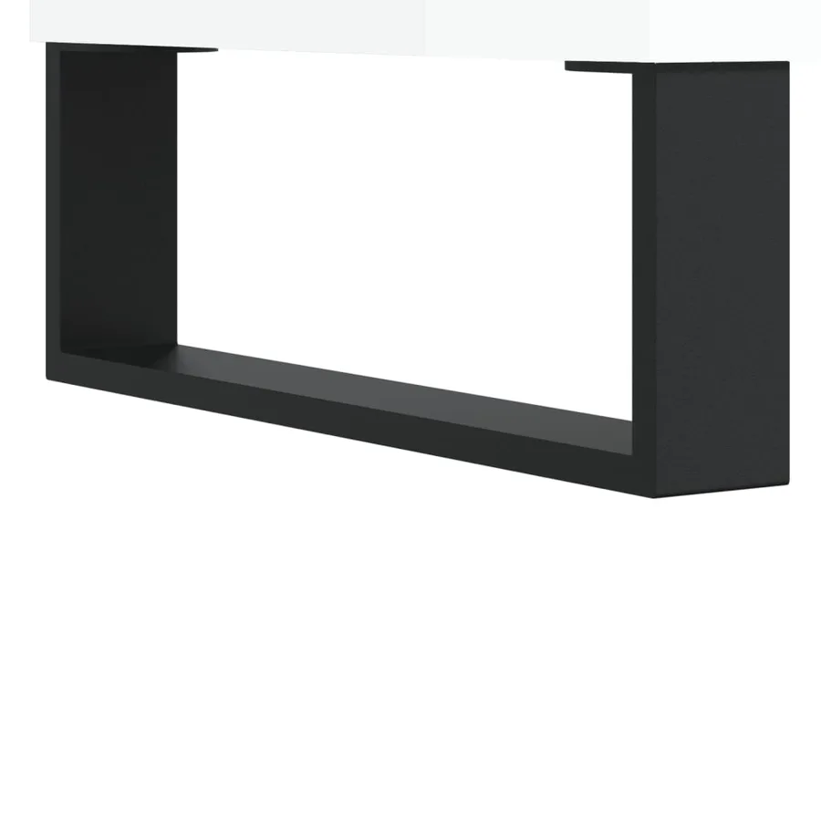 Armoire à étagères blanc brillant 69,5x32,5x90 cm - 7