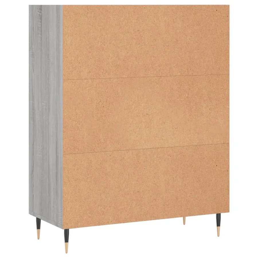 Bibliothèque sonoma gris 69,5x32,5x90 cm bois d'ingénierie - 6