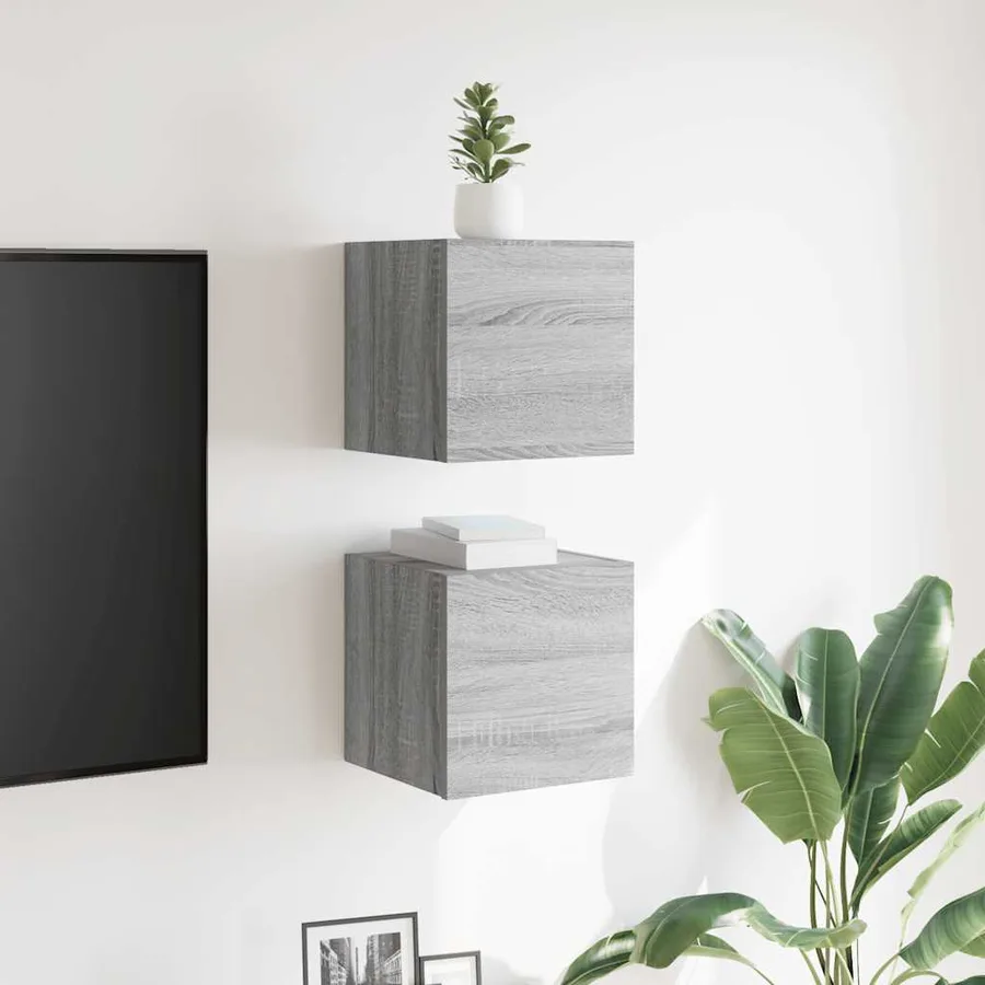 Meubles TV muraux 2 pcs Sonoma gris 30,5x30x30 cm - 3
