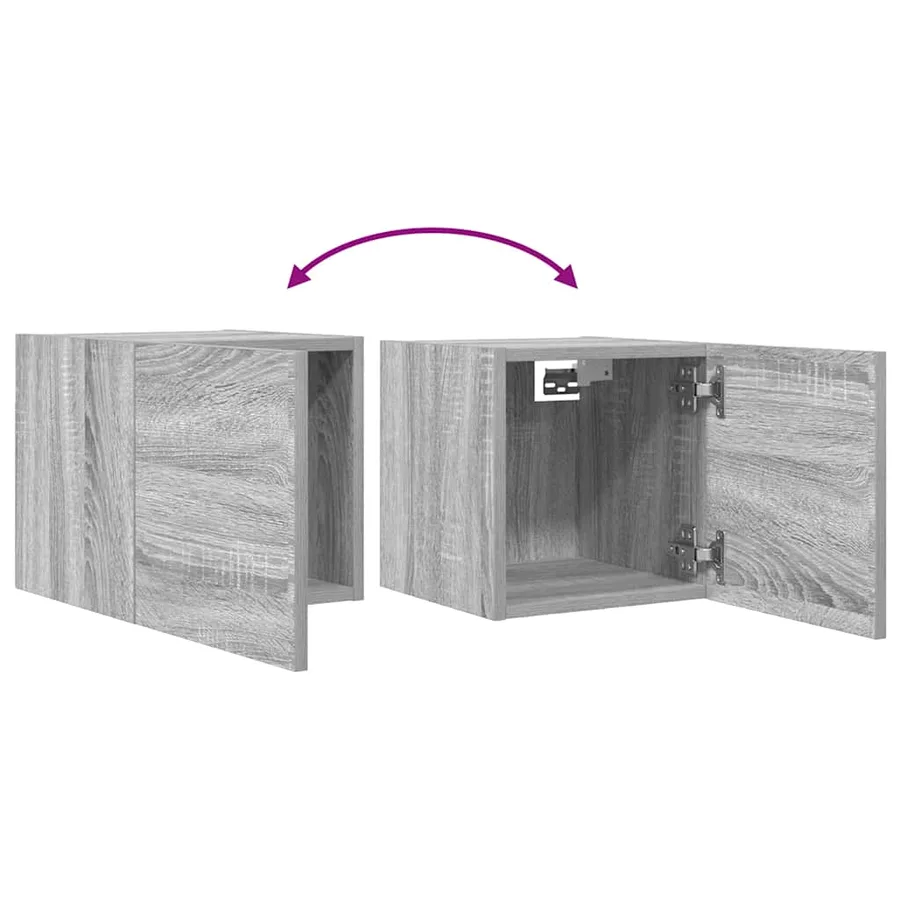 Meubles TV muraux 2 pcs Sonoma gris 30,5x30x30 cm - 8