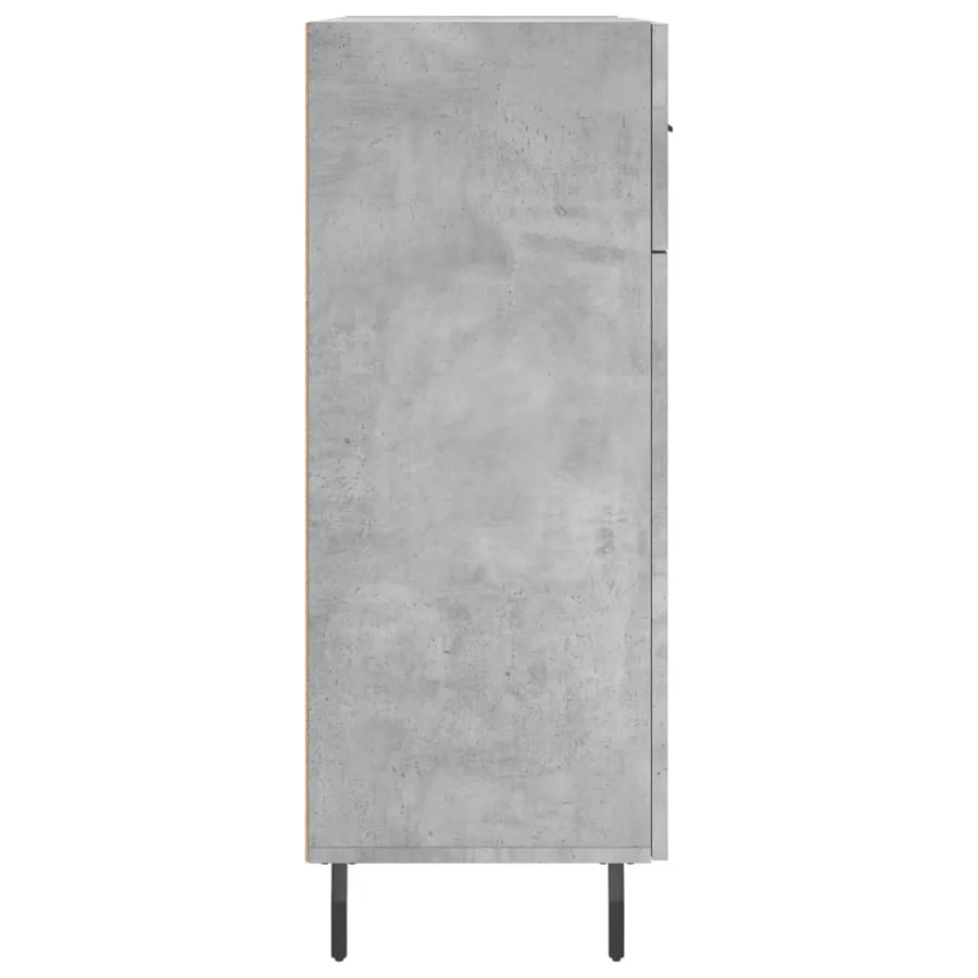 Buffet gris béton 69,5x34x90 cm bois d'ingénierie - 7