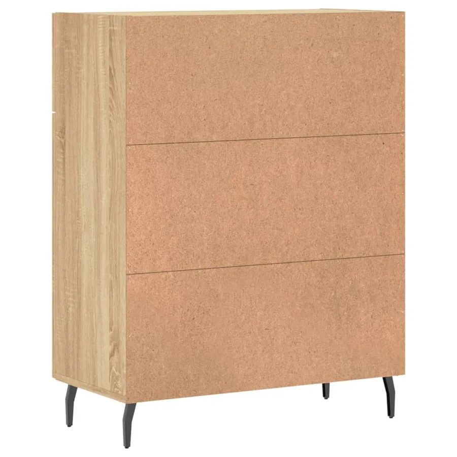 Buffet chêne sonoma 69,5x34x90 cm bois d'ingénierie - 8