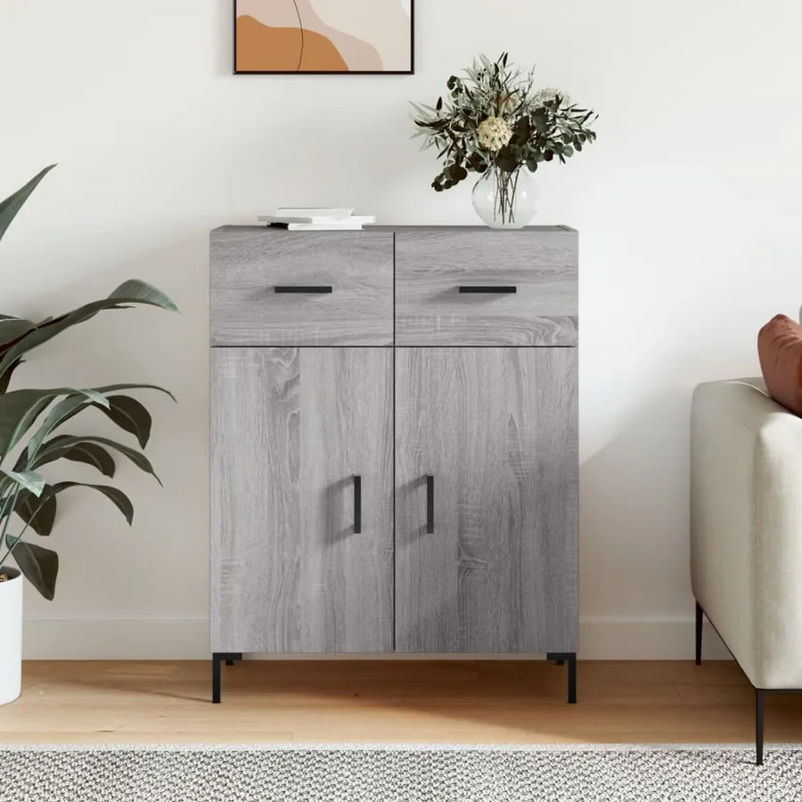 Buffet sonoma gris 69,5x34x90 cm bois d'ingénierie