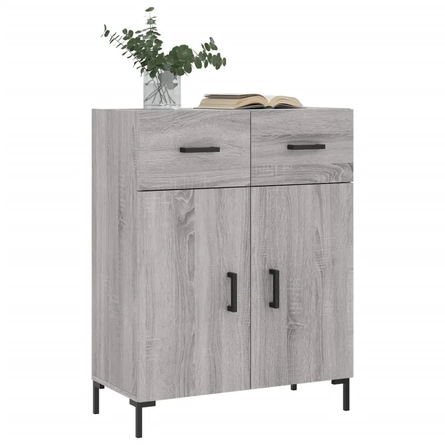 Buffet sonoma gris 69,5x34x90 cm bois d'ingénierie - 3