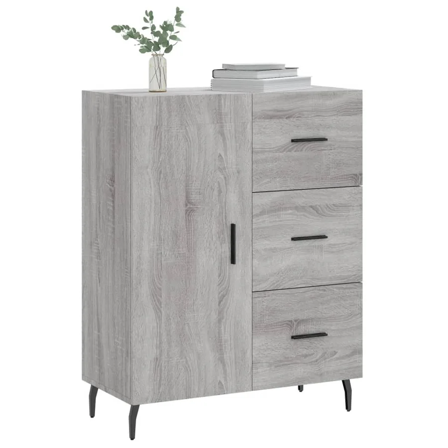 Buffet sonoma gris 69,5x34x90 cm bois d'ingénierie - 3