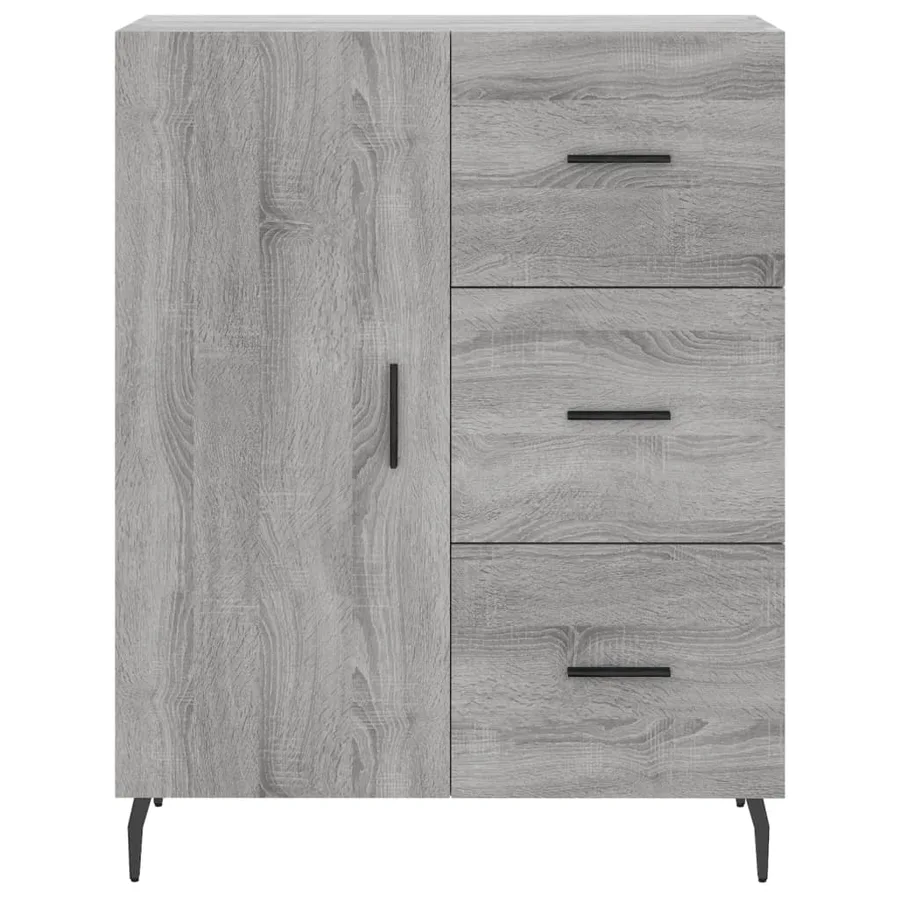 Buffet sonoma gris 69,5x34x90 cm bois d'ingénierie - 5