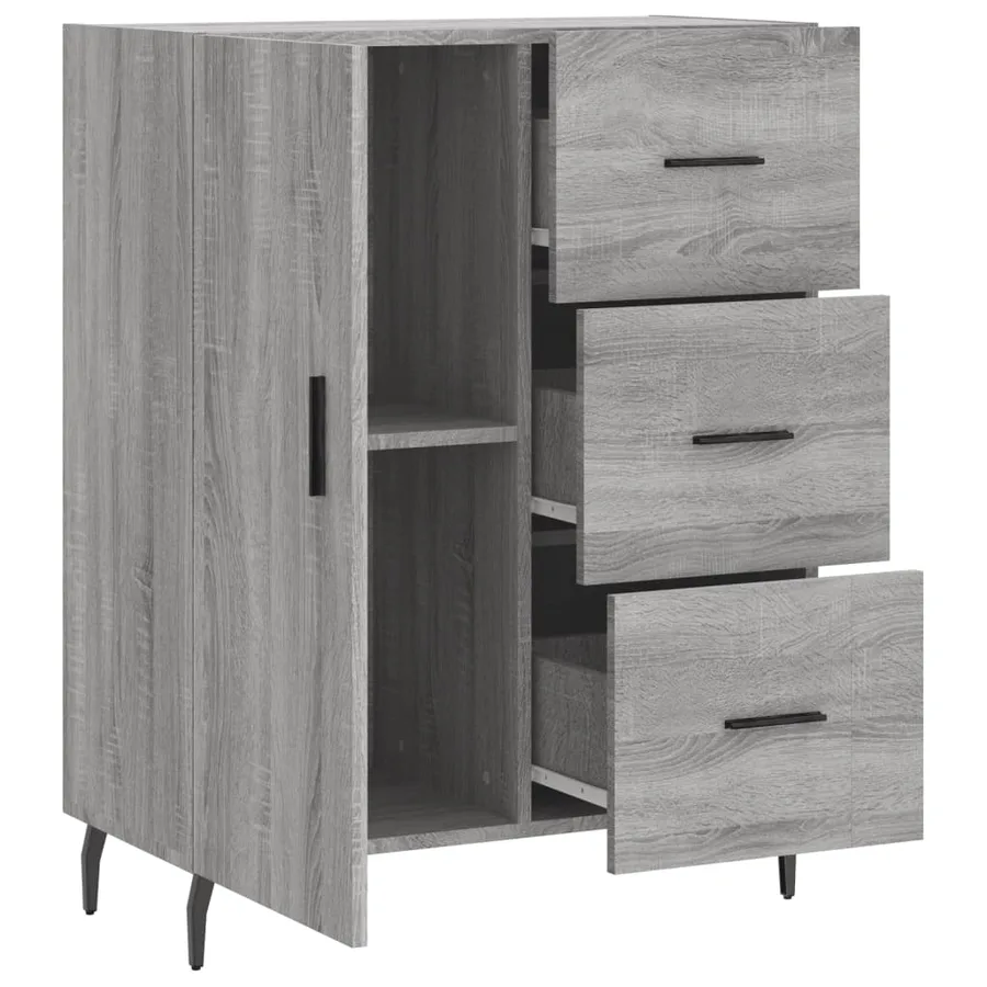 Buffet sonoma gris 69,5x34x90 cm bois d'ingénierie - 6