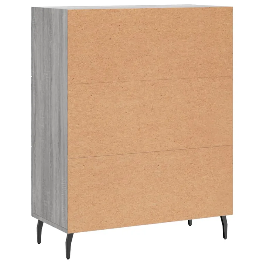 Buffet sonoma gris 69,5x34x90 cm bois d'ingénierie - 8