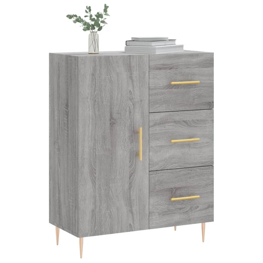 Buffet sonoma gris 69,5x34x90 cm bois d'ingénierie - 3