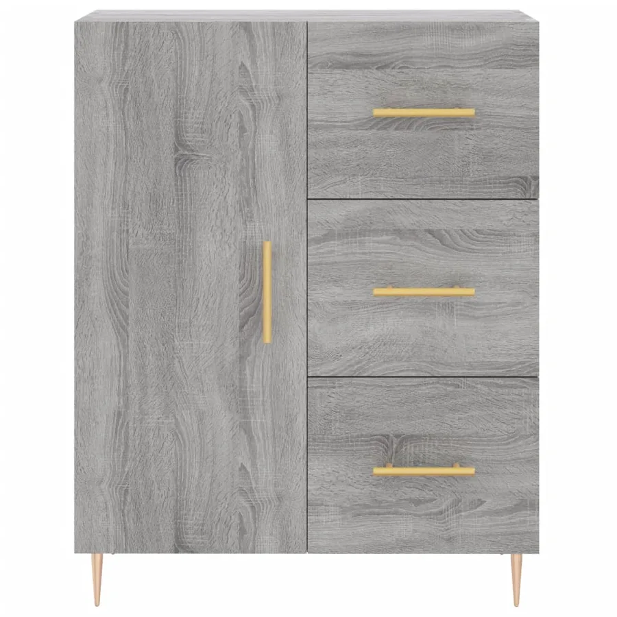 Buffet sonoma gris 69,5x34x90 cm bois d'ingénierie - 5