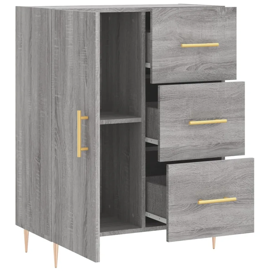 Buffet sonoma gris 69,5x34x90 cm bois d'ingénierie - 6
