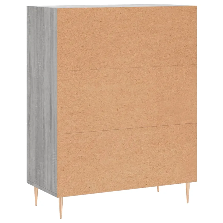 Buffet sonoma gris 69,5x34x90 cm bois d'ingénierie - 8