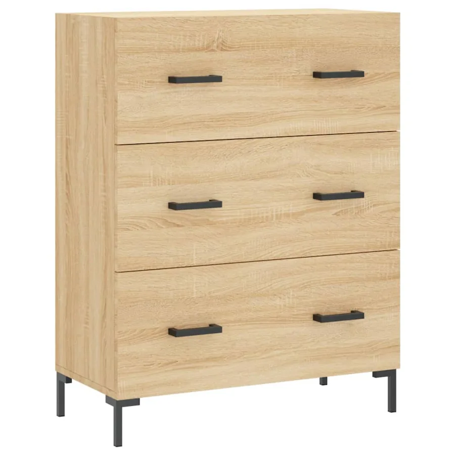 Buffet chêne sonoma 69,5x34x90 cm bois d'ingénierie - 2