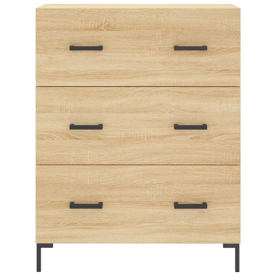 Buffet chêne sonoma 69,5x34x90 cm bois d'ingénierie - 5