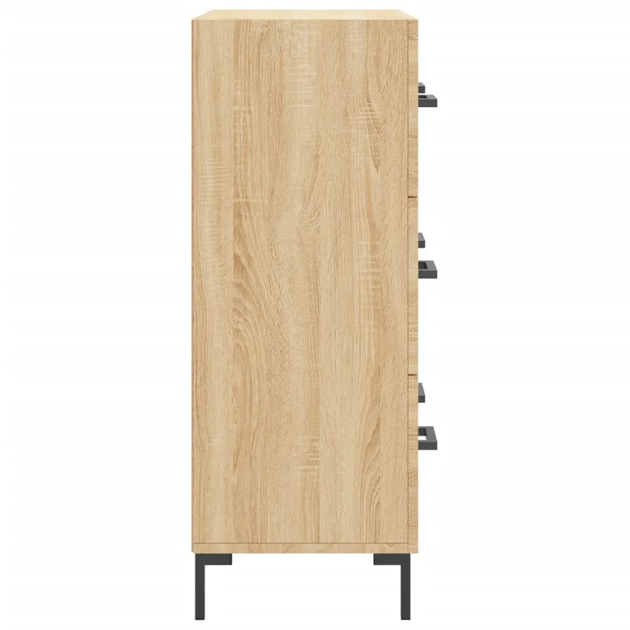 Buffet chêne sonoma 69,5x34x90 cm bois d'ingénierie - 7